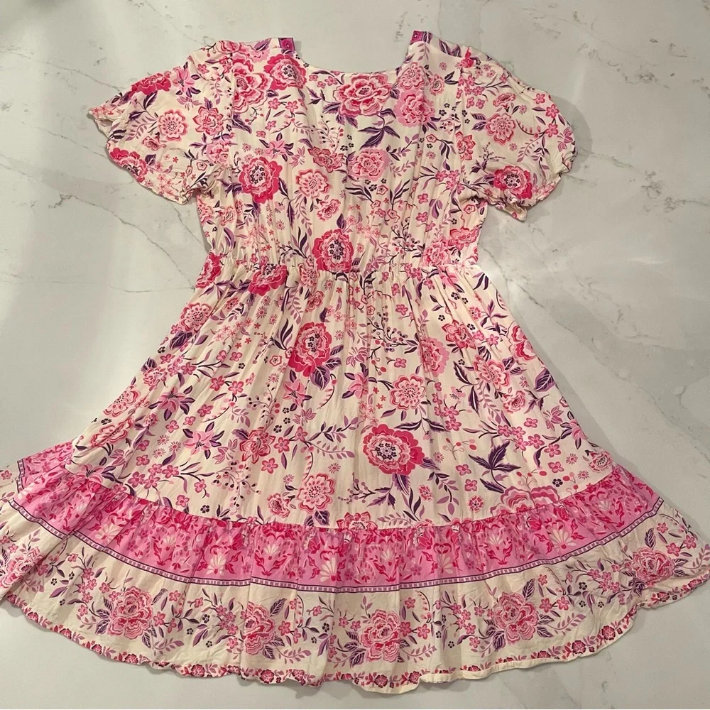 🎉HOST PICK🎉 SHEIN pink floral print mini dress - Picture 8 of 13